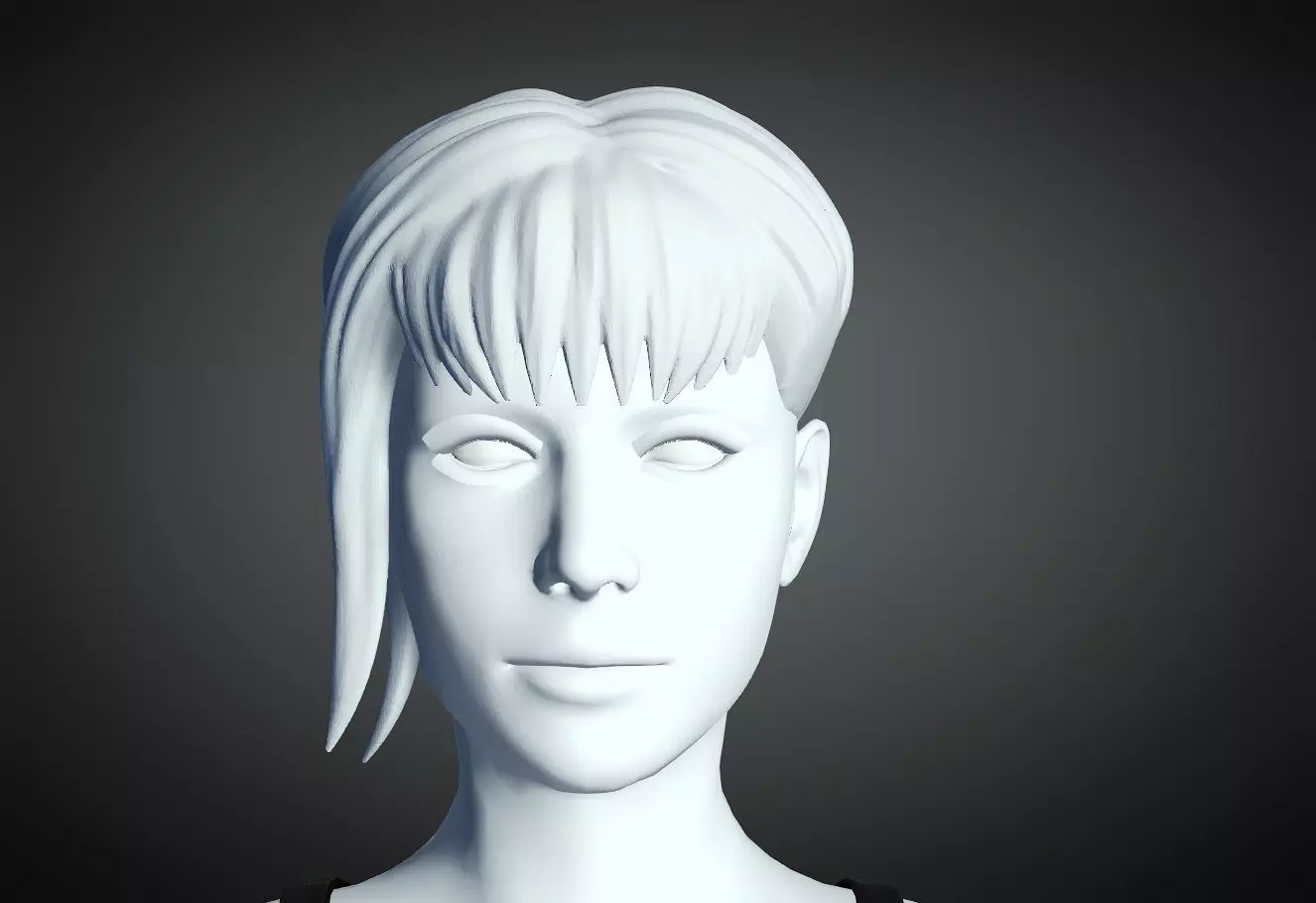 3D Hair style for Female 27 3D model 3D print model_0