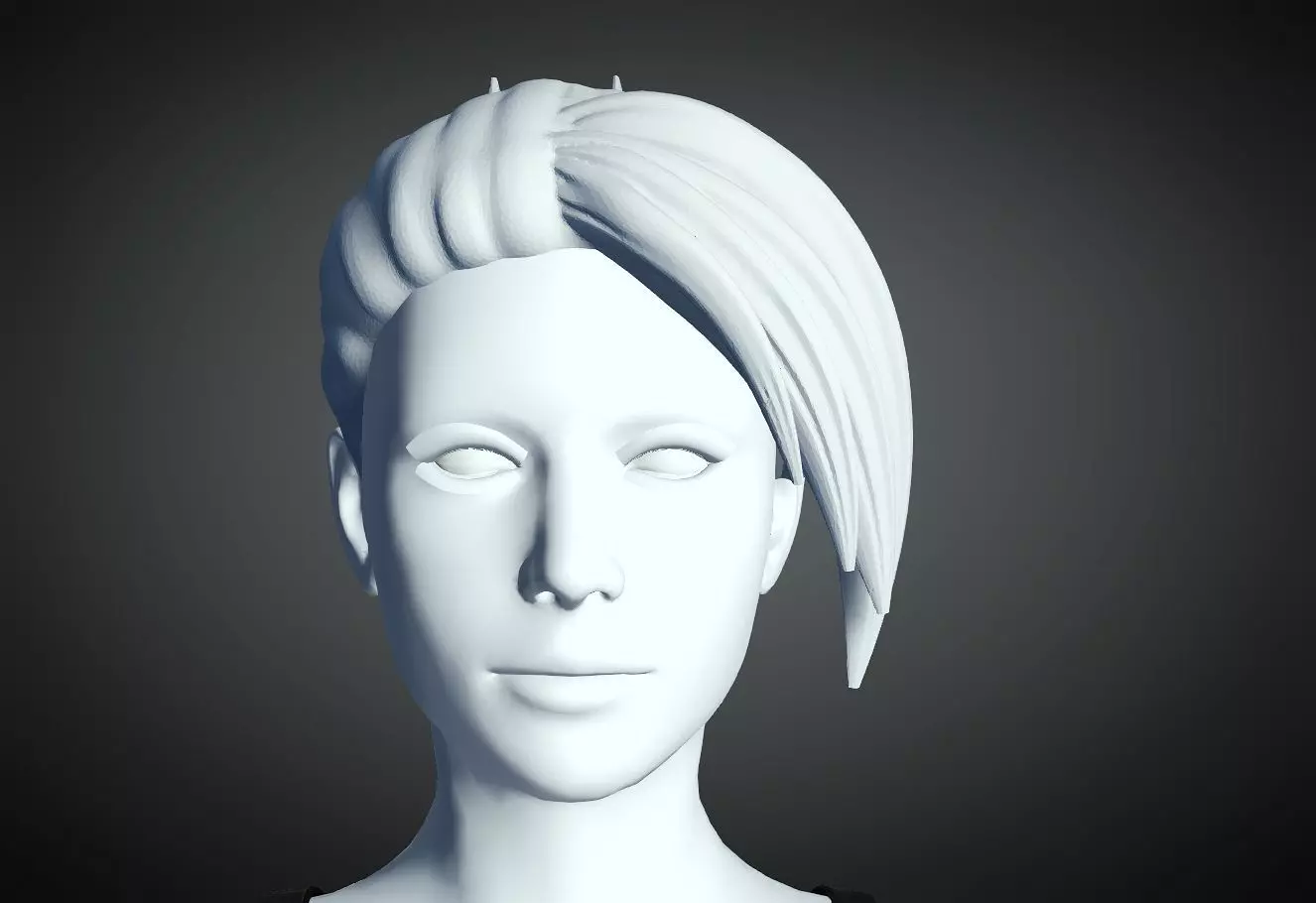 3D Hair style for Female 28 3D model 3D print model_0