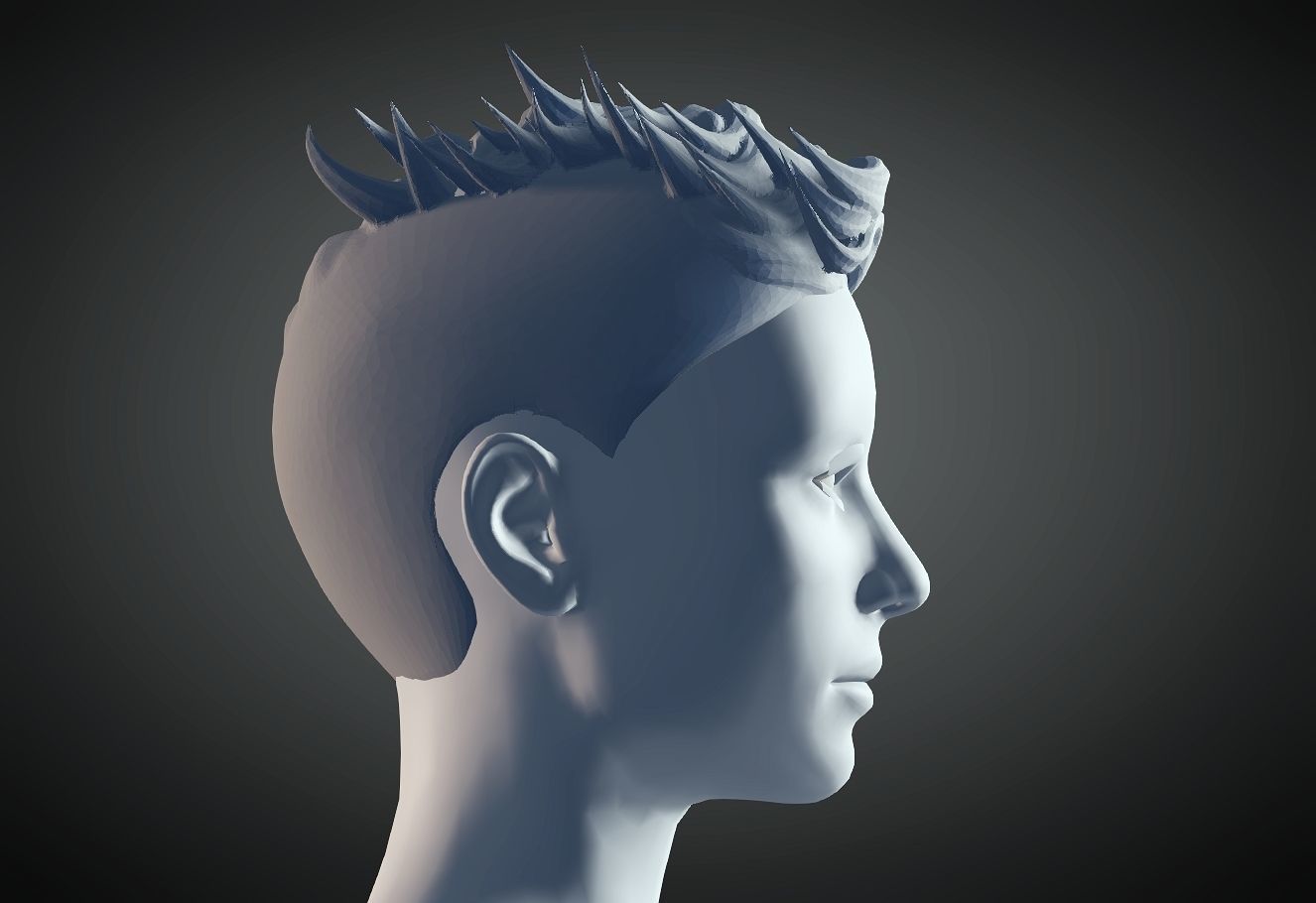 3D Hair style for Female 30 3D model 3D print model_2