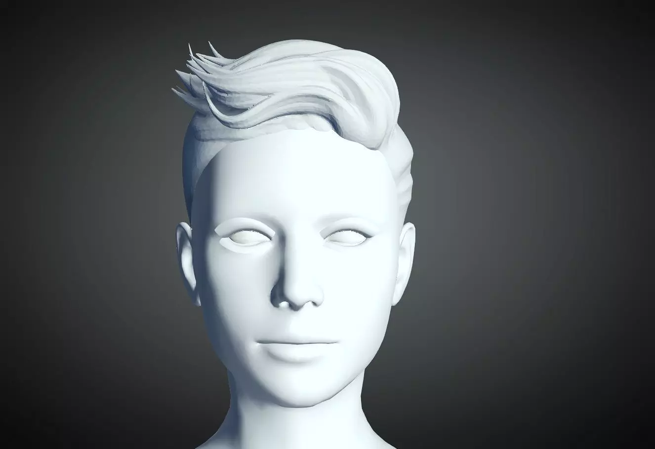 3D Hair style for Female 30 3D model 3D print model_0