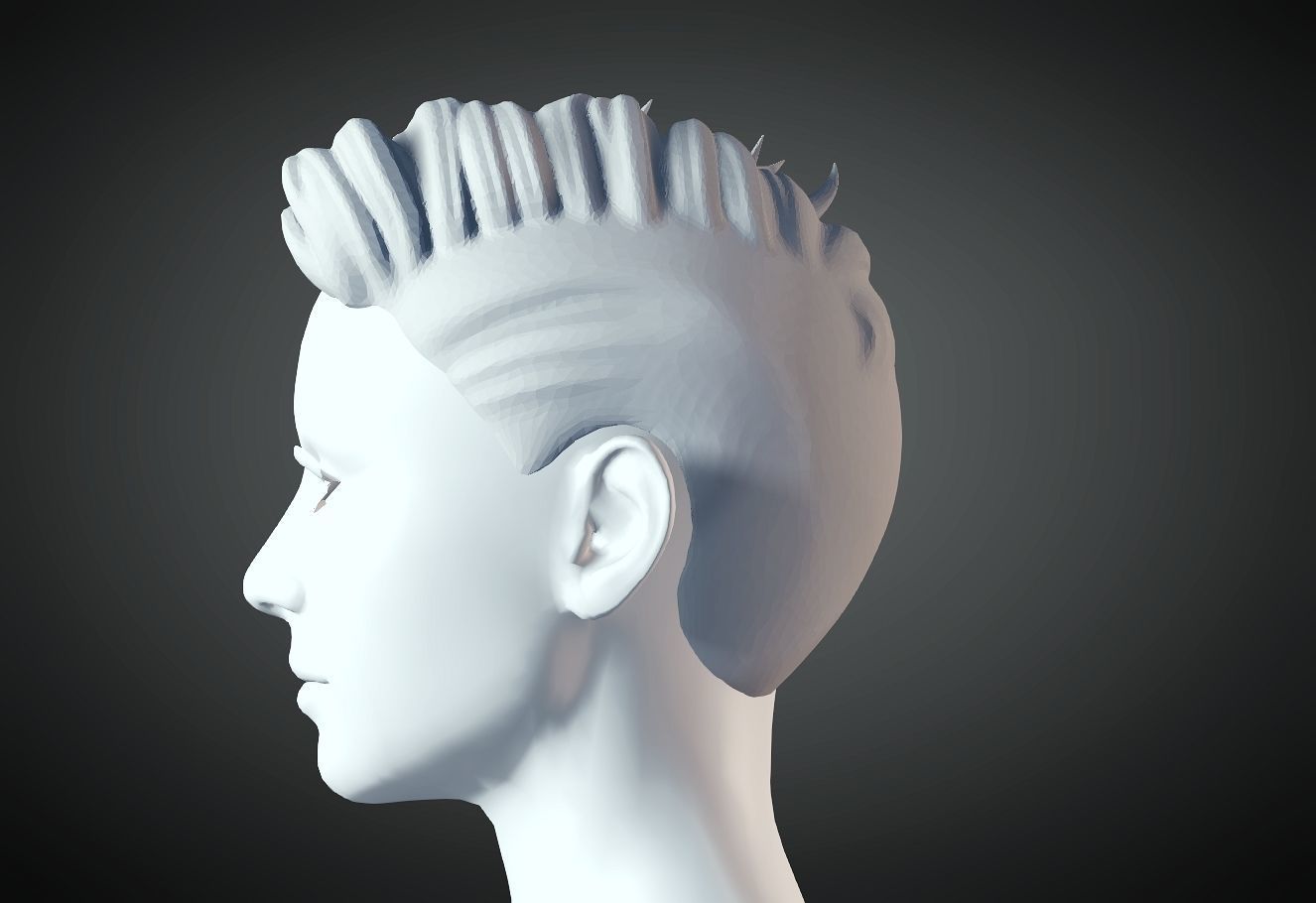 3D Hair style for Female 30 3D model 3D print model_1