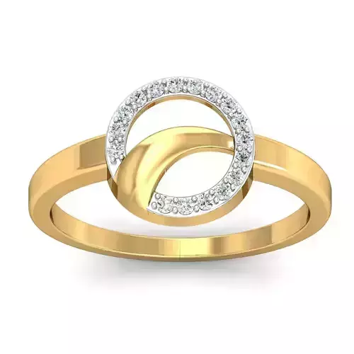 Ring 3dm STL FBX OBJ Render Details diamond circle gold