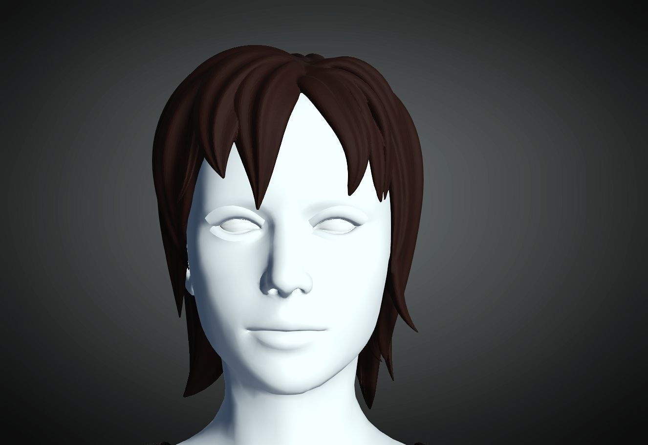 3D Hair style for Female 31 3D model 3D print model_3