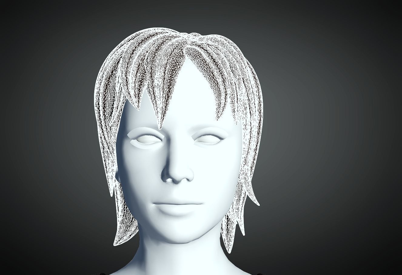 3D Hair style for Female 31 3D model 3D print model_4
