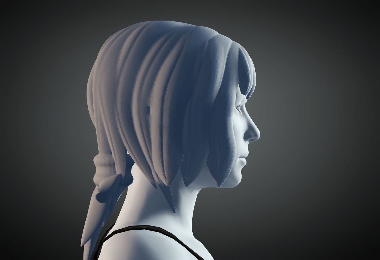 3D Hair style for Female 32 3D model 3D print model_2