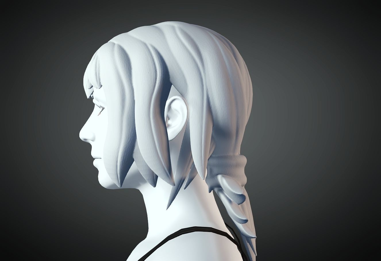 3D Hair style for Female 32 3D model 3D print model_1