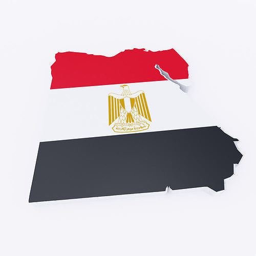 Egypt map 3d model  Low-poly 3D model