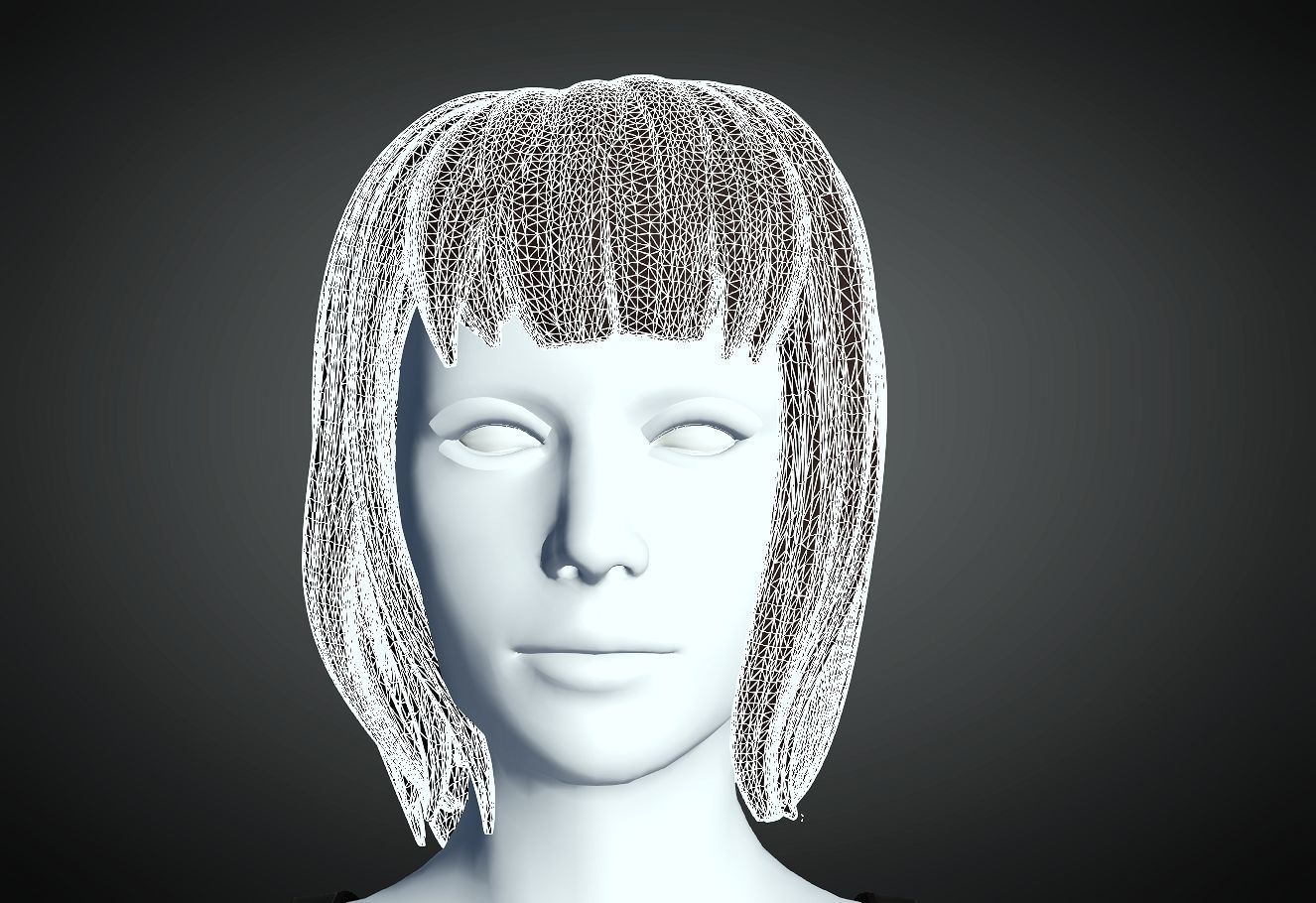 3D Hair style for Female 34 3D model 3D print model_4