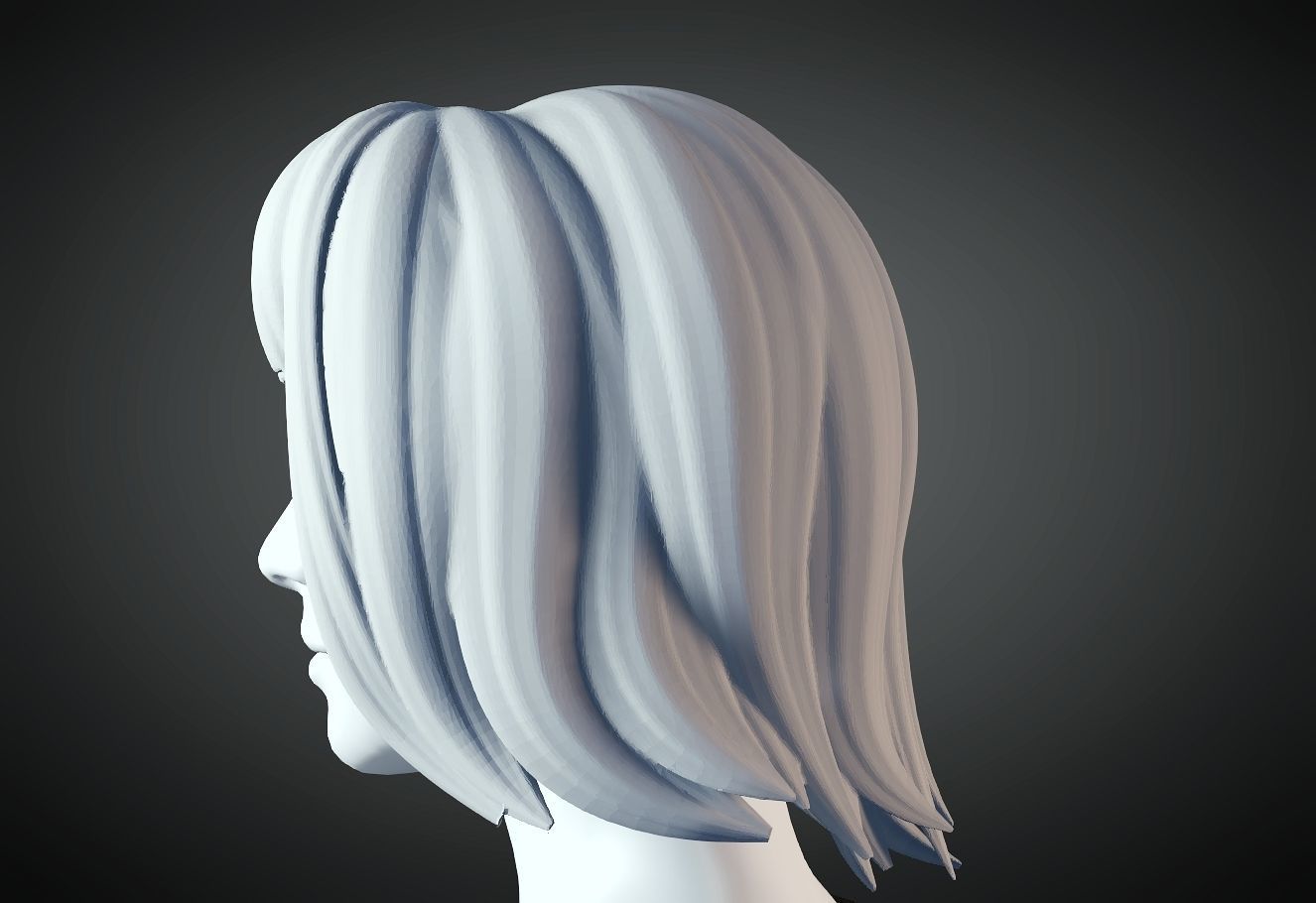 3D Hair style for Female 34 3D model 3D print model_1