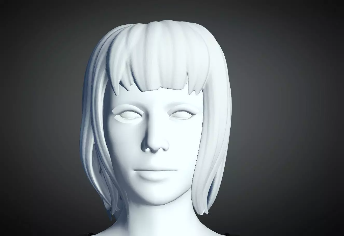 3D Hair style for Female 34 3D model 3D print model_0