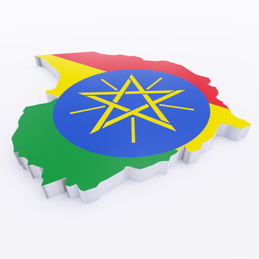 Ethiopia map 3d model  Low-poly 3D model_2