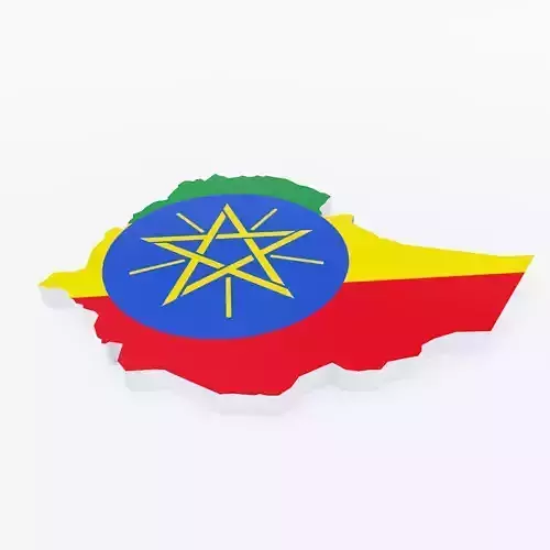 Ethiopia map 3d model 
