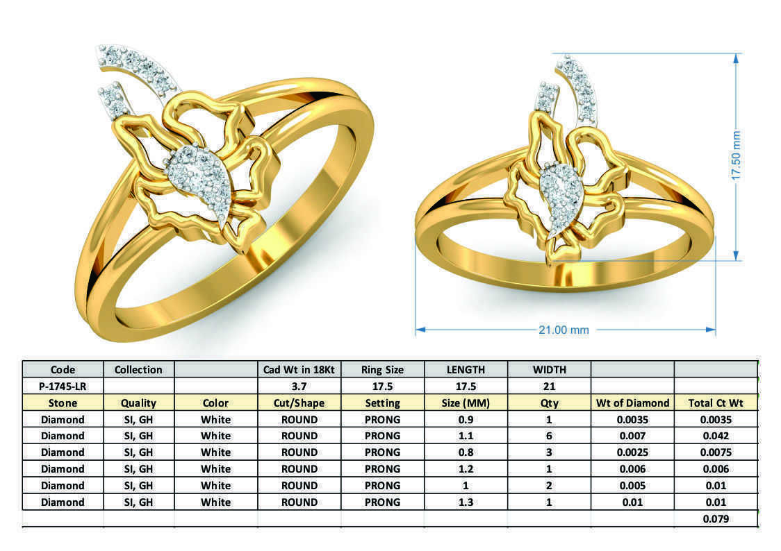 Engagement Ring 3dm STL FBX OBJ Render Details 3D print model_3