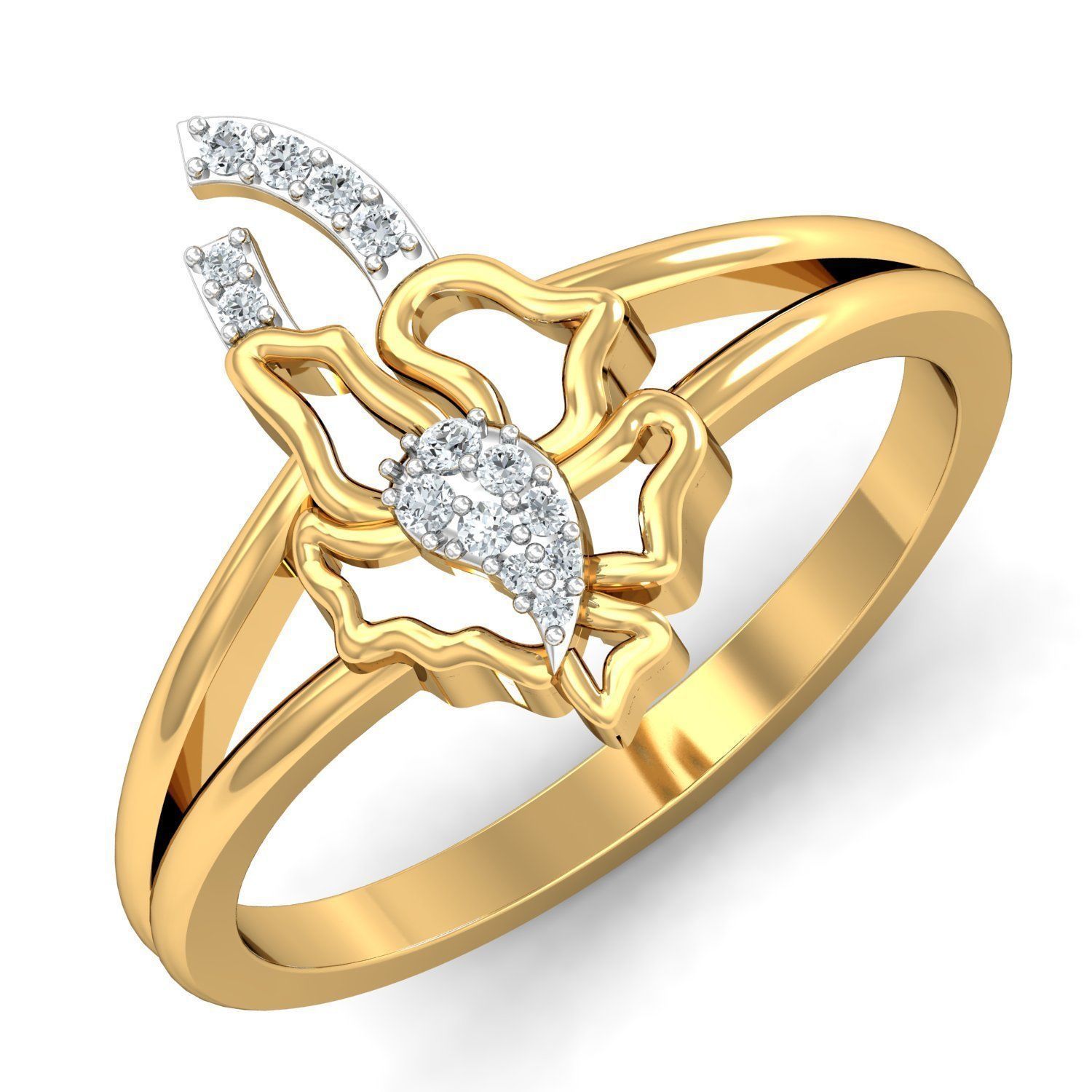 Engagement Ring 3dm STL FBX OBJ Render Details 3D print model_1