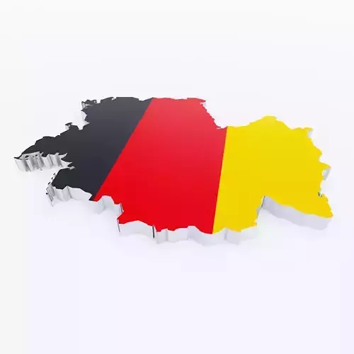 Germany map lowpoly 3d model 