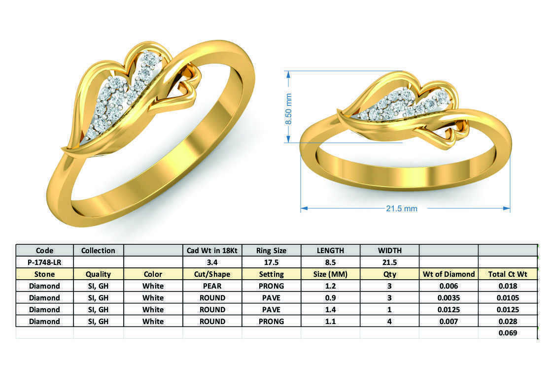 Engagement Ring 3dm STL FBX OBJ Render Details 3D print model_3
