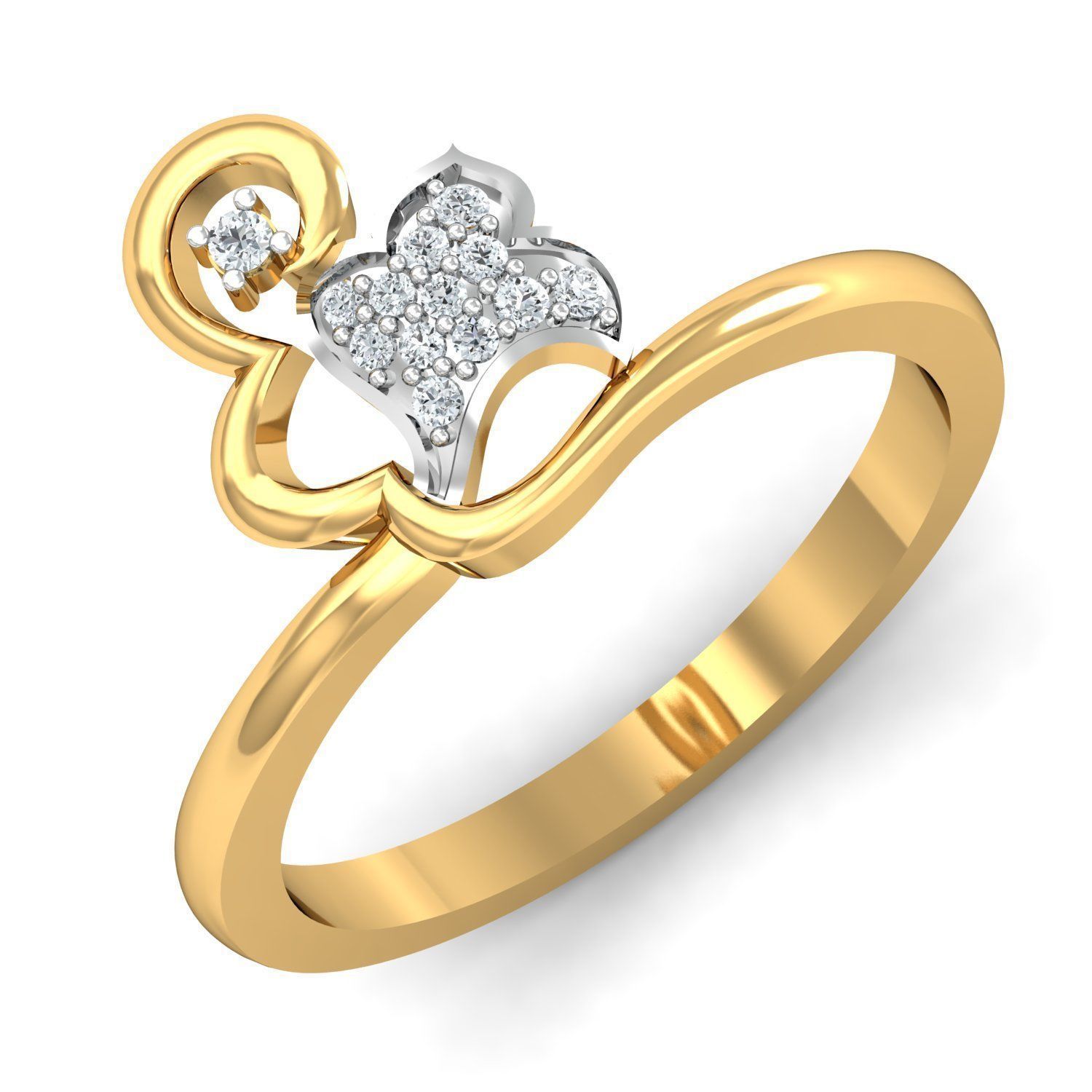 Engagement Ring 3dm STL FBX OBJ Render Details 3D print model_1