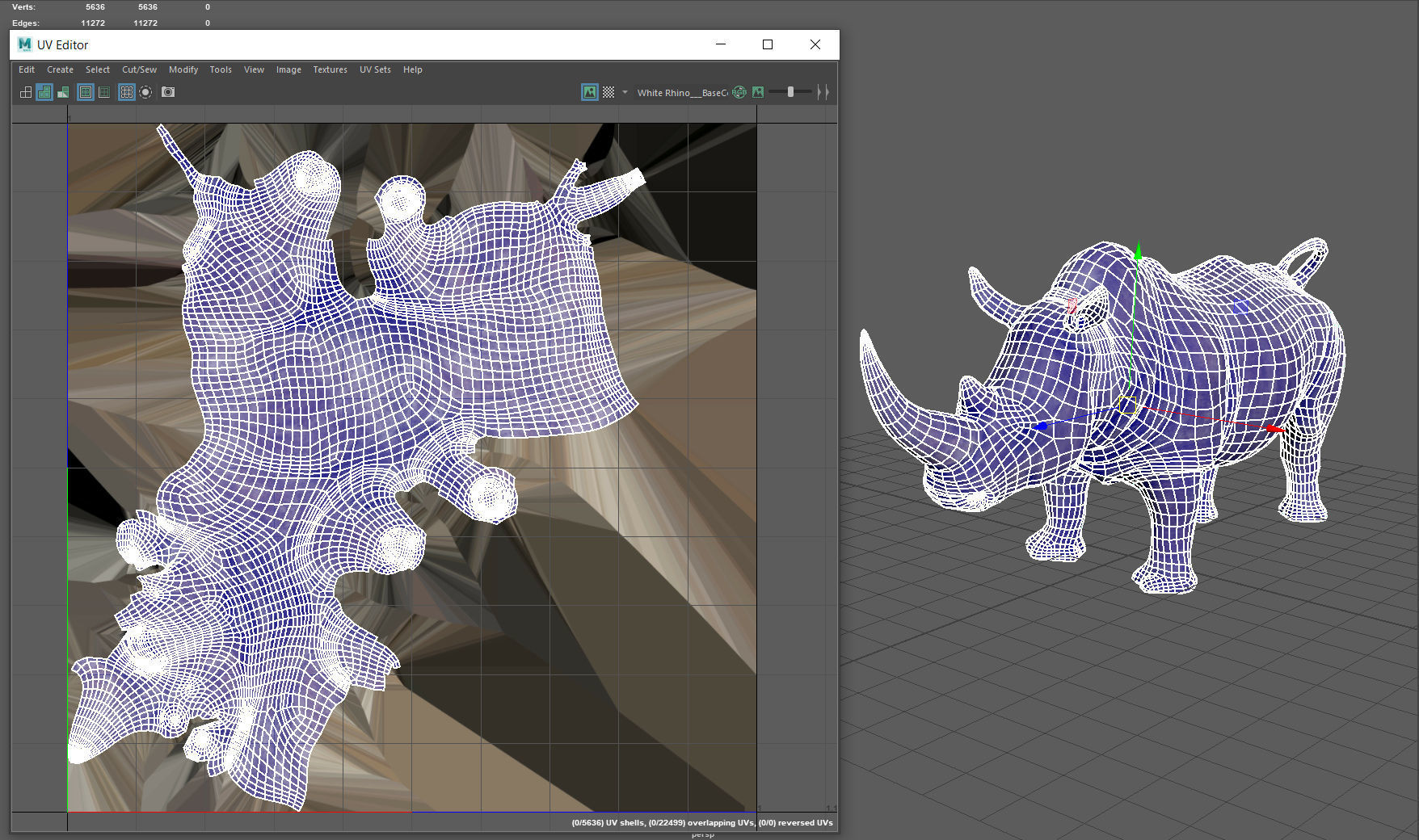 White Rhino Low-poly 3D model_12