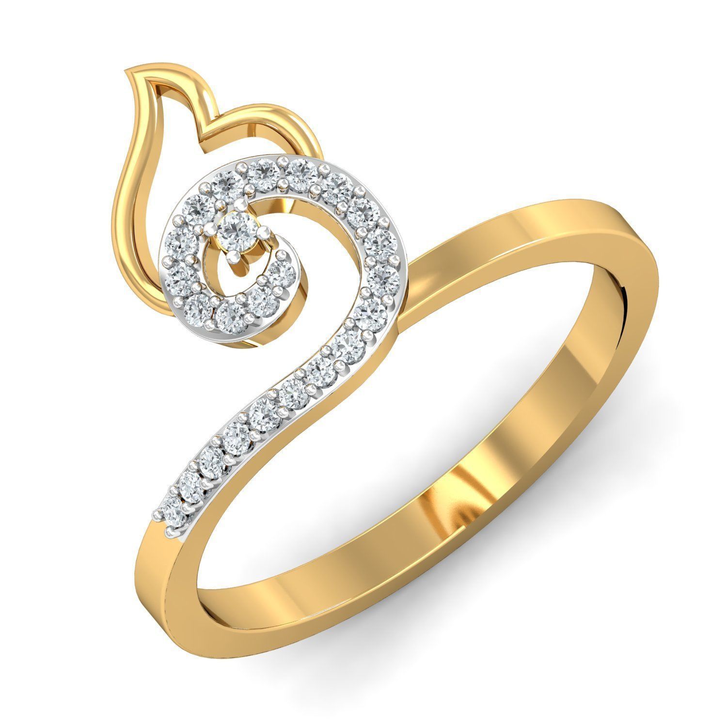 Engagement Ring 3dm STL FBX OBJ Render Details 3D print model_1