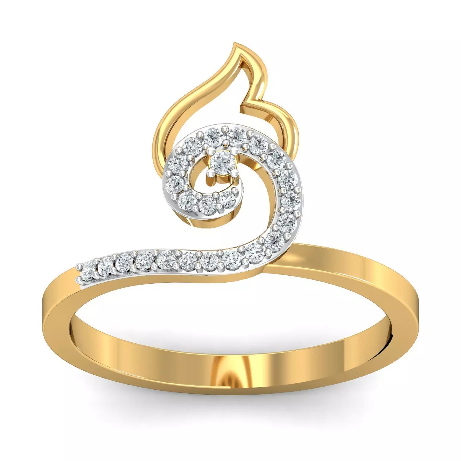 Engagement Ring 3dm STL FBX OBJ Render Details 3D print model_0