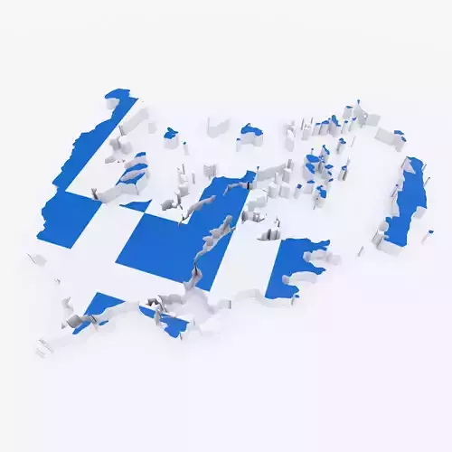 Greece map 3d model  3D model