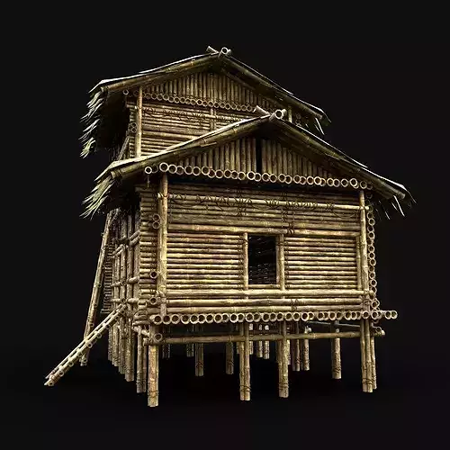 BAMBOO HOUSE JUNGLE WATCHTOWER AAA HUT SURVIVAL CASTAWAY CABIN