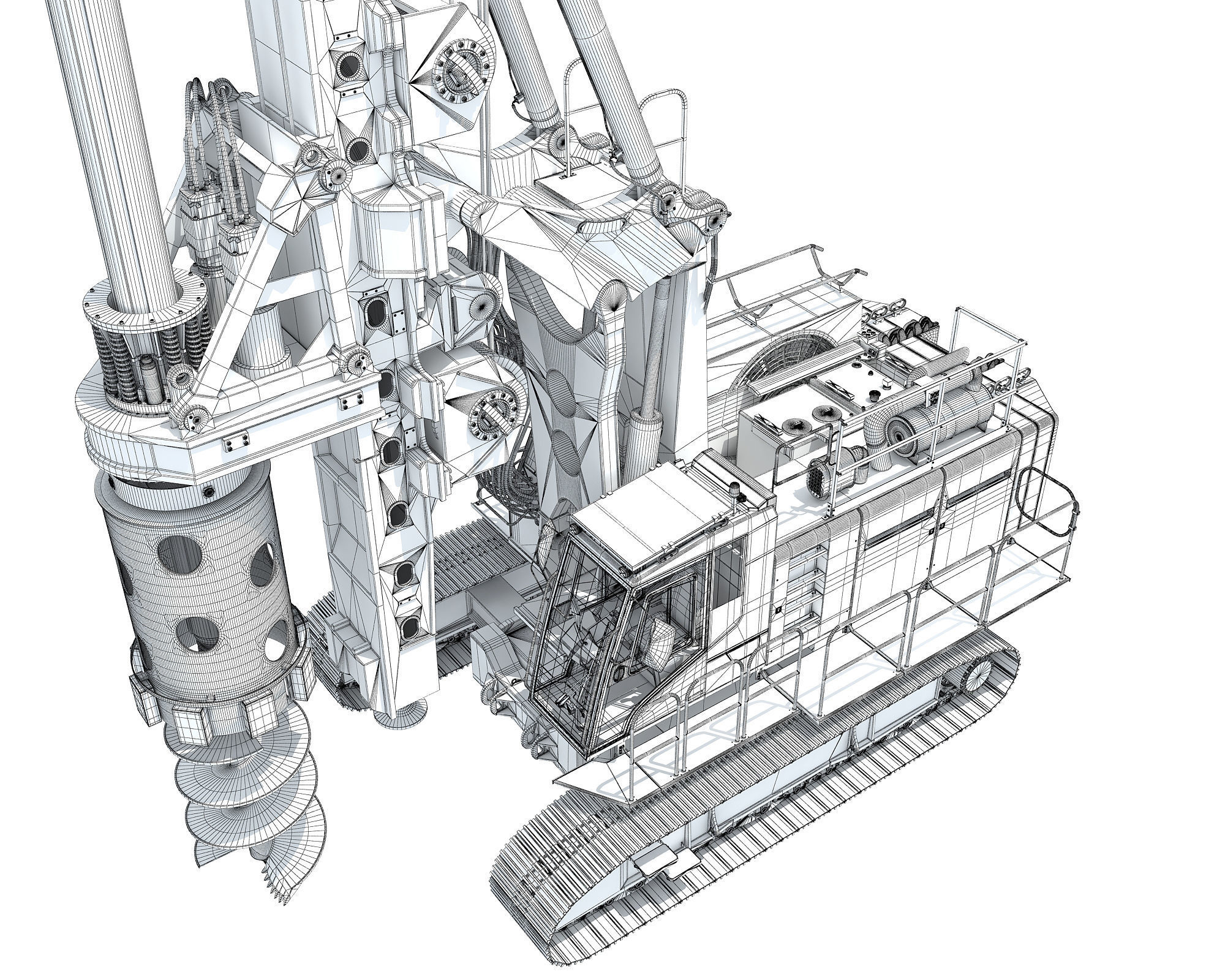 Rotary Drilling Rig 3D model_25