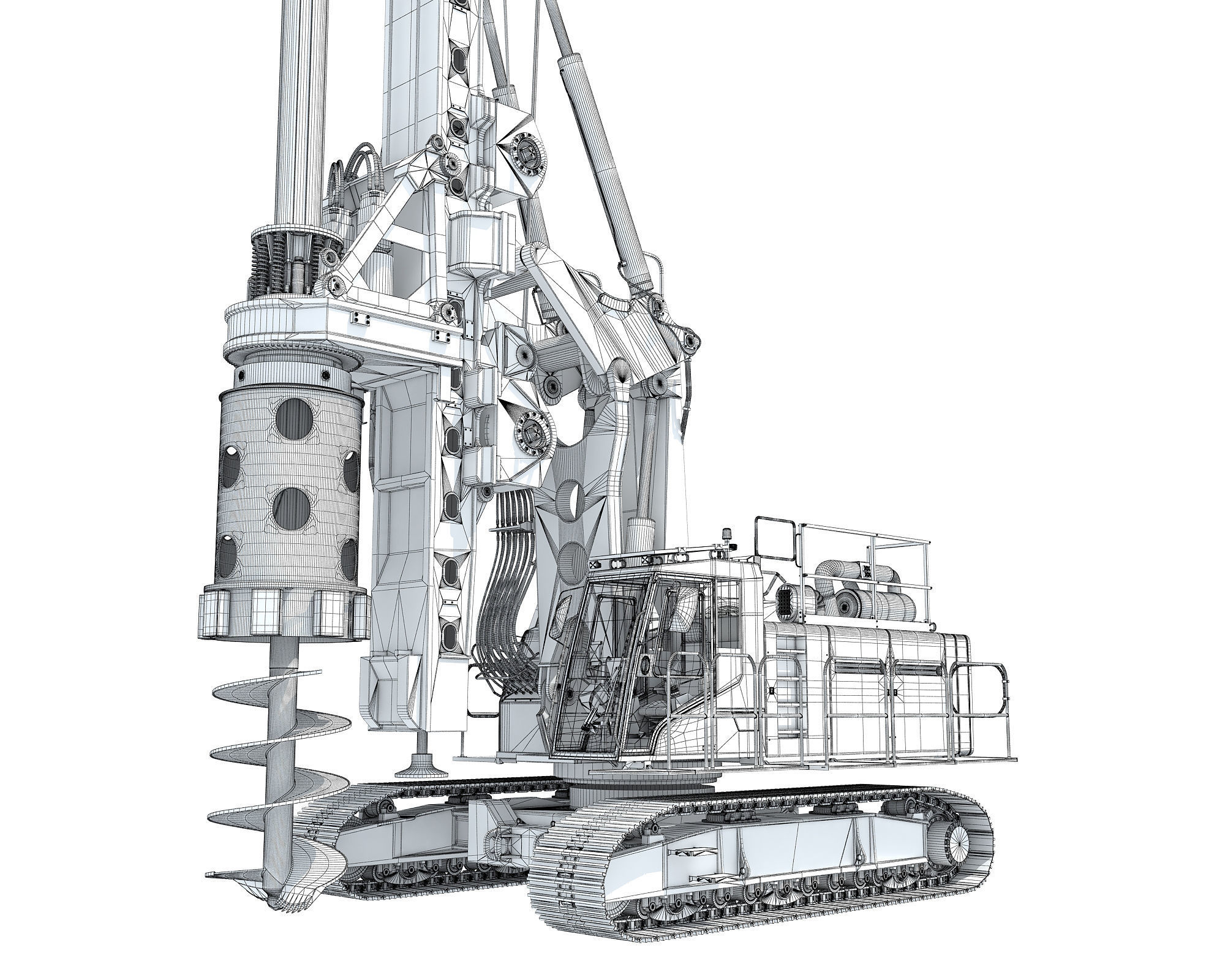 Rotary Drilling Rig 3D model_22