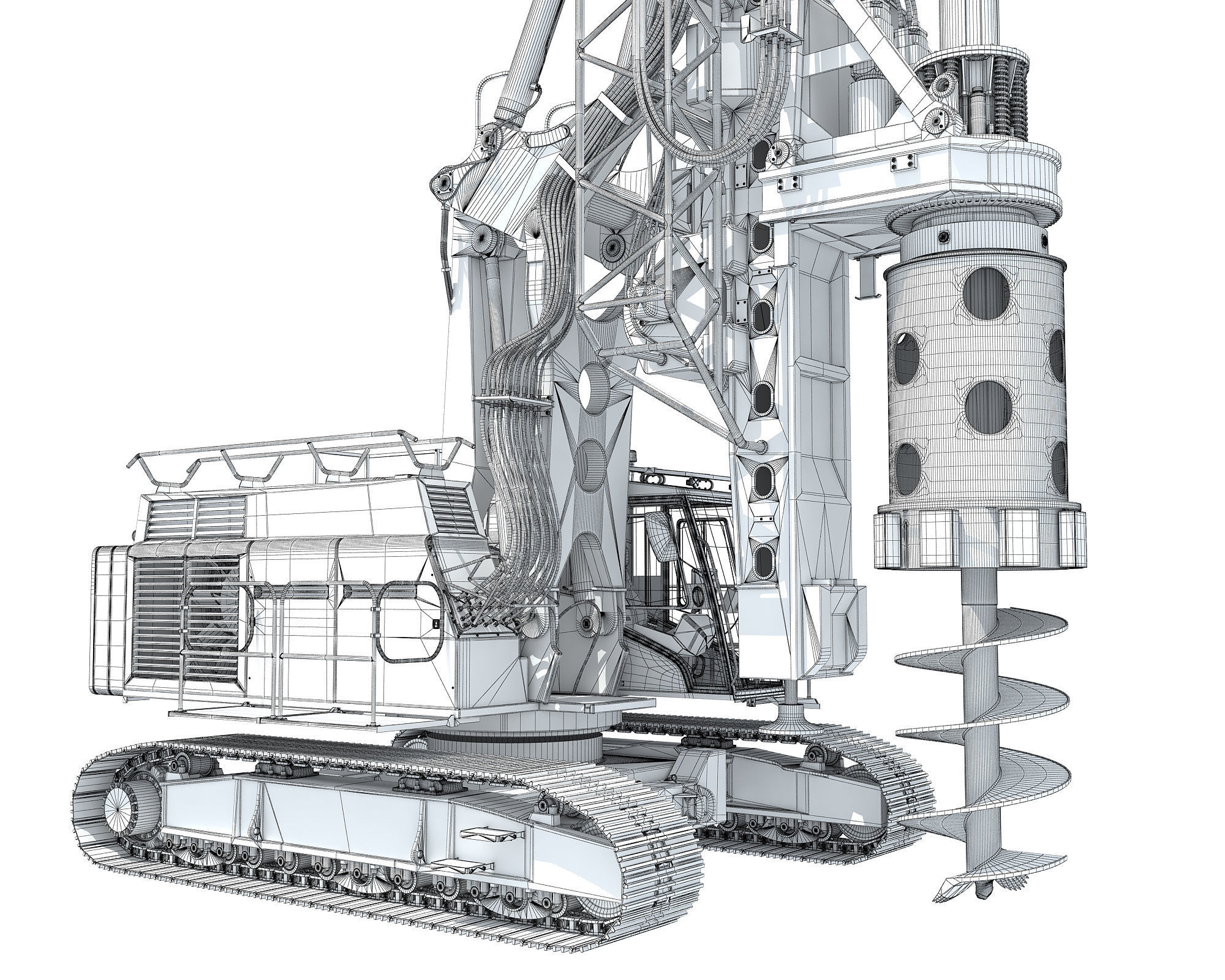 Rotary Drilling Rig 3D model_24