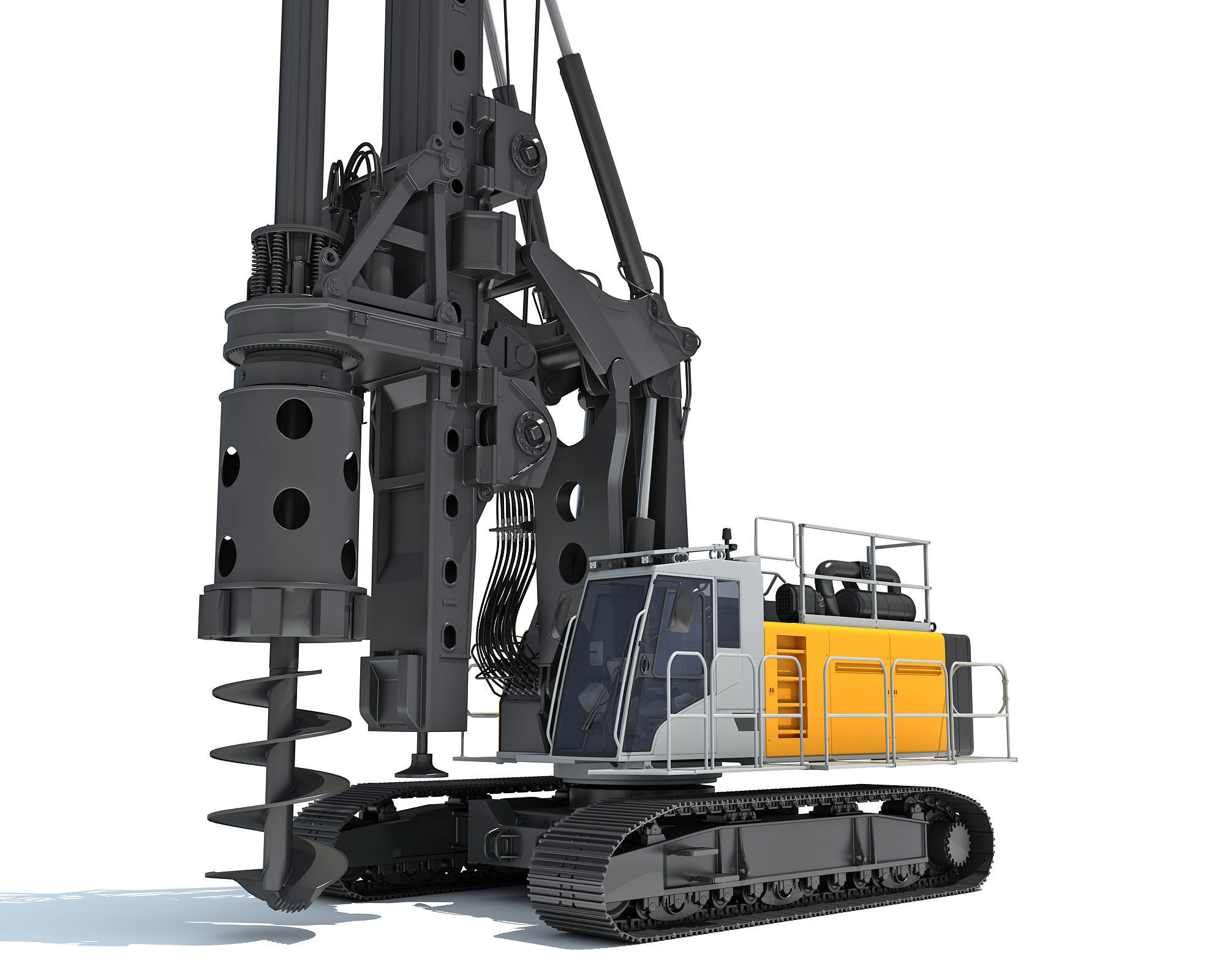 Rotary Drilling Rig 3D model_2