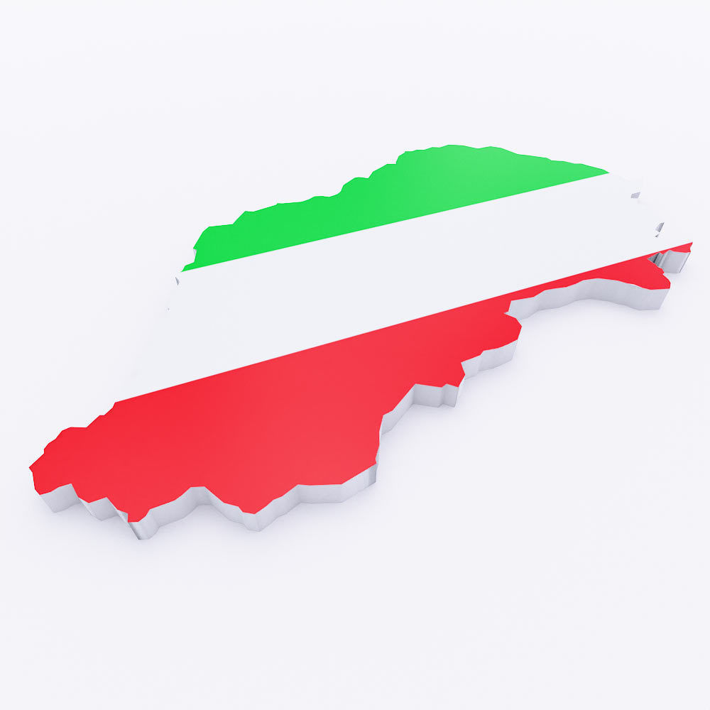Hungary Country map 3d model Low-poly 3D model_1