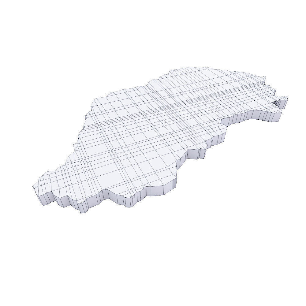 Hungary Country map 3d model Low-poly 3D model_4