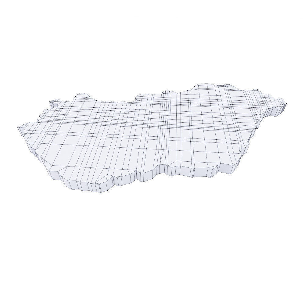 Hungary Country map 3d model Low-poly 3D model_3