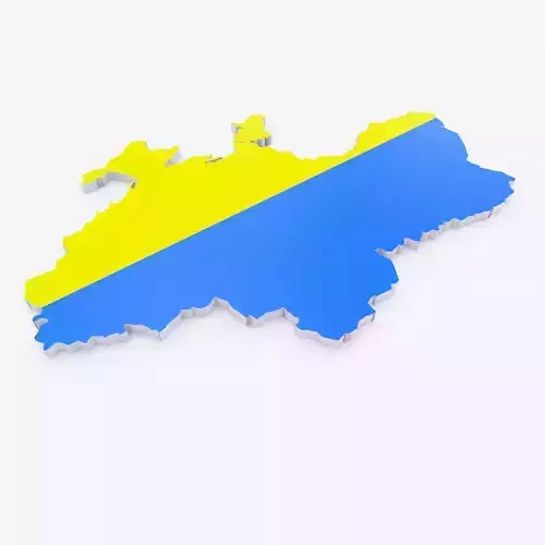 Ukraine map 3d model 