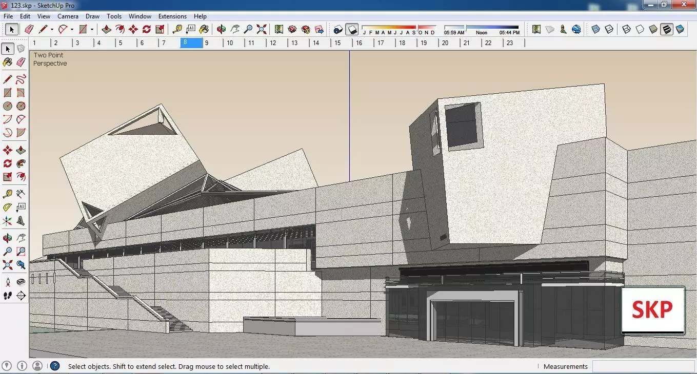 Sketchup Museum 123 3D model_0