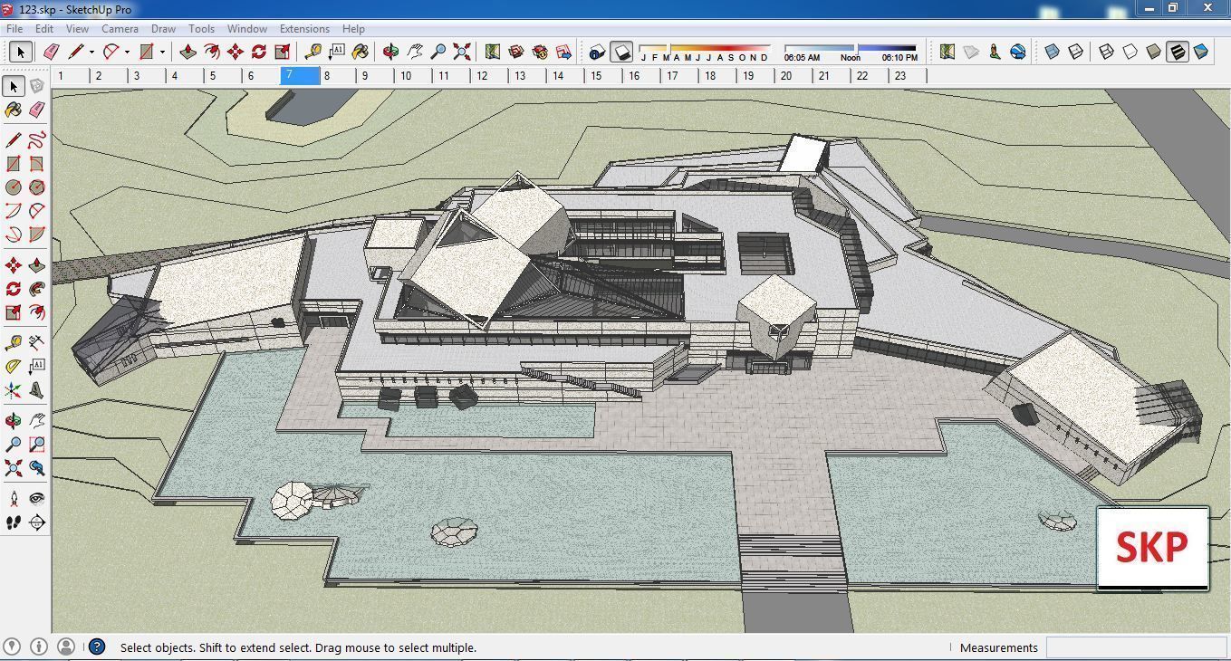 Sketchup Museum 123 3D model_3