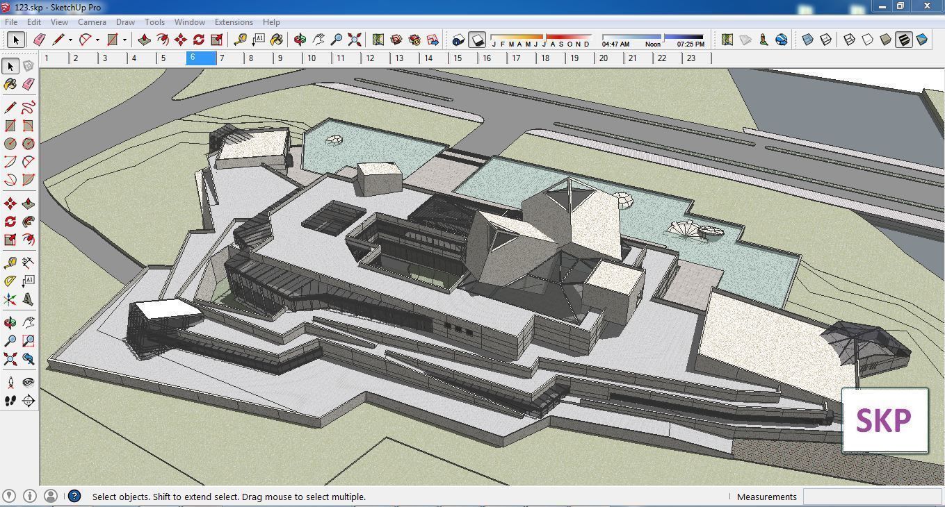 Sketchup Museum 123 3D model_1