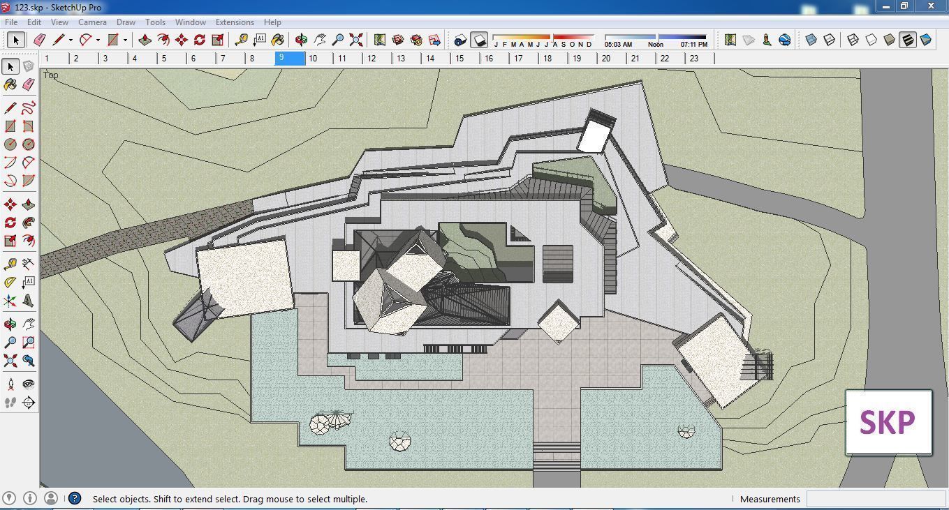 Sketchup Museum 123 3D model_4