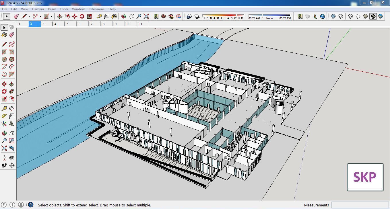 Sketchup Museum 124 3D model_3
