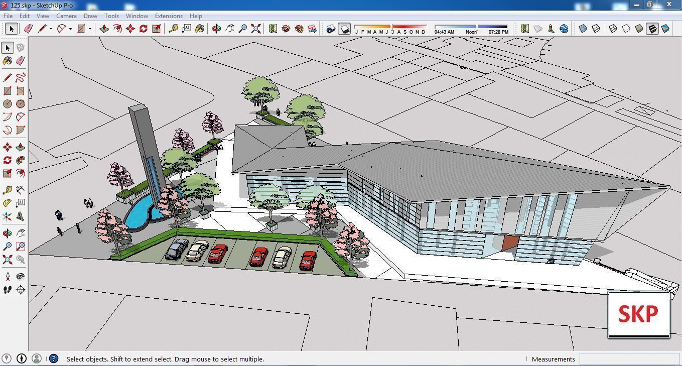 Sketchup Museum 125 3D model_1
