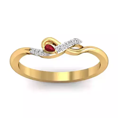 Engagement Pear Diamond Ring 3dm STL FBX OBJ Render Details 3D print model
