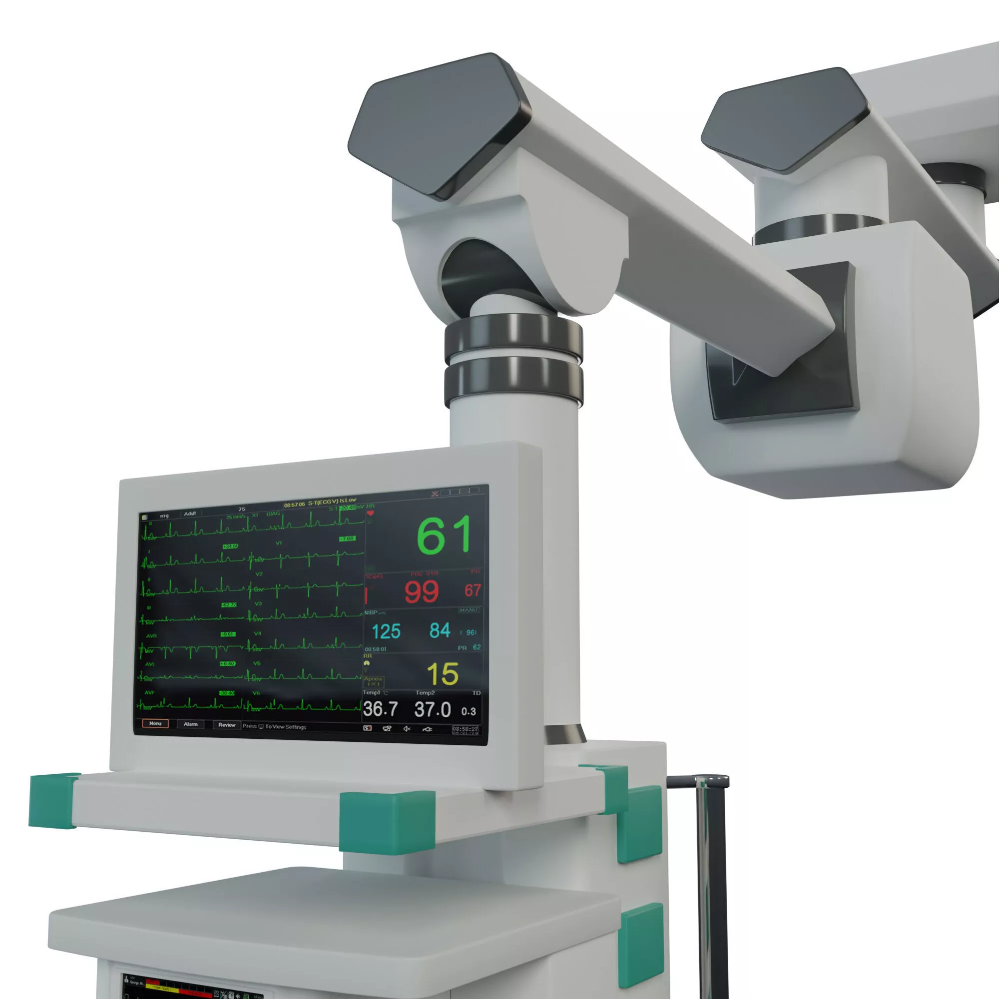 Anesthesia machine Low-poly 3D model