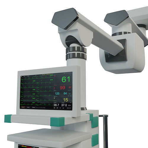 Anesthesia machine Low-poly 3D model