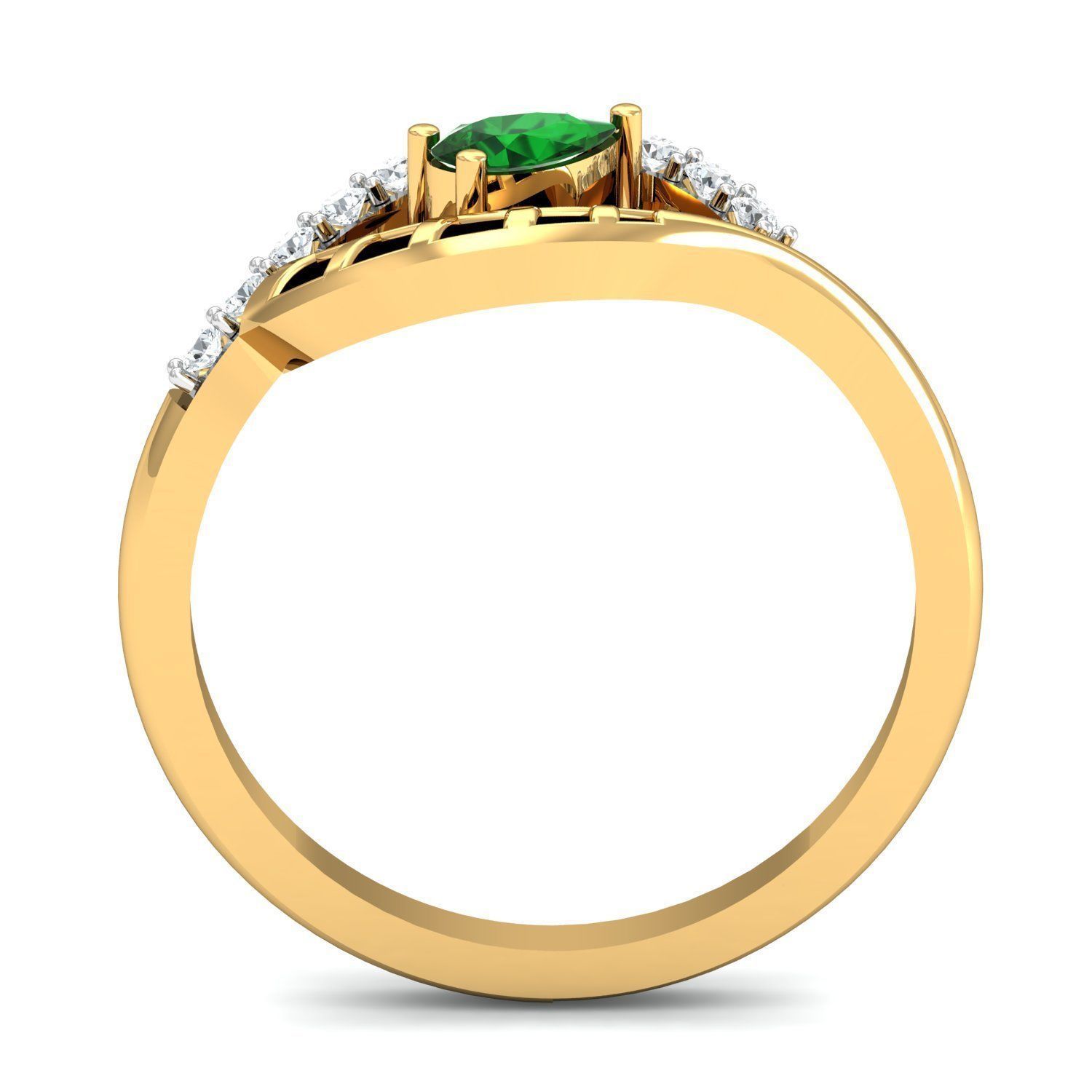  Engagement Pear Diamond Ring 3dm STL FBX OBJ Render Details 3D print model_2