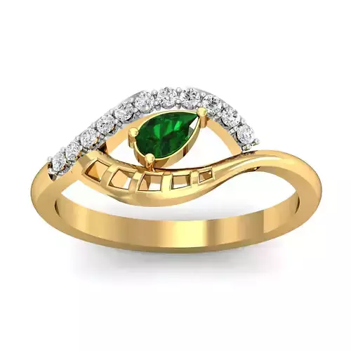  Engagement Pear Diamond Ring 3dm STL FBX OBJ Render Details 3D print model