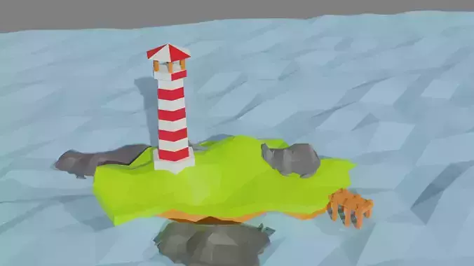 island location lighthouse island in the middle of the ocean 123