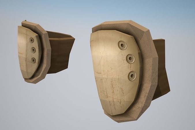 Tactical knee pad Low-poly 3D model
