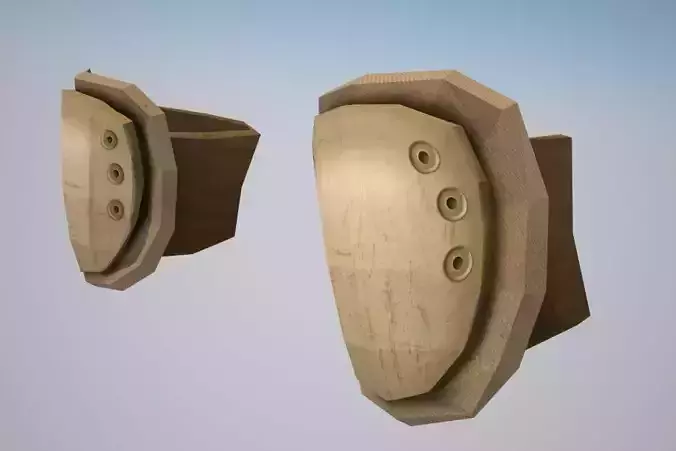 Tactical knee pad Low-poly 3D model
