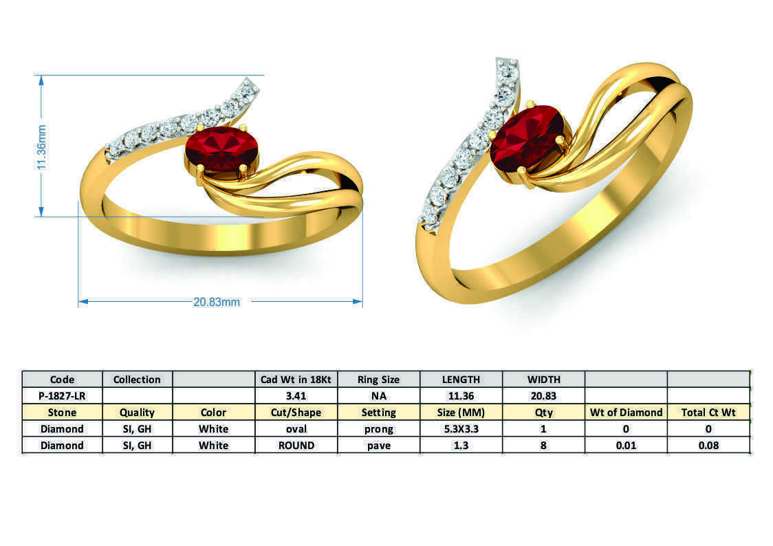  Engagement Oval Diamond Ring 3dm STL FBX OBJ Render Details 3D print model_3