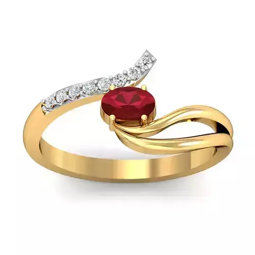  Engagement Oval Diamond Ring 3dm STL FBX OBJ Render Details 3D print model